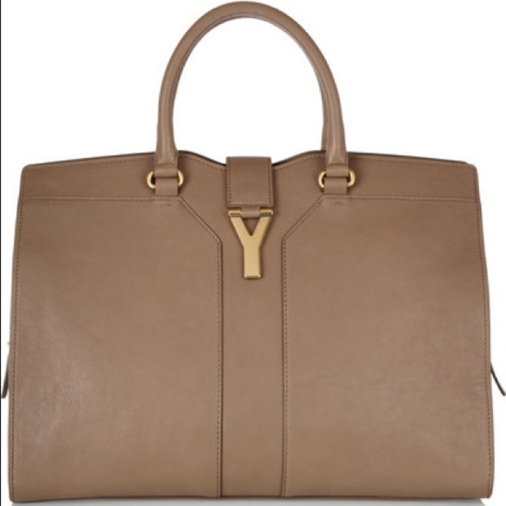 NWT Authentic YSL Cabas Chyc Large tan tote